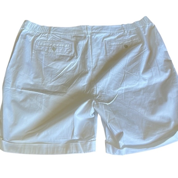 J Jill  cotton shorts, NWT,sz 28W, white ,elastic side waist band,coastal,beach - Picture 2 of 13
